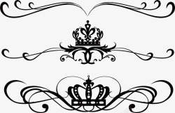 皇冠法式花纹素材