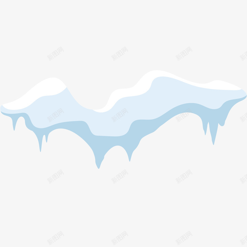 雪和冰矢量图ai免抠素材_新图网 https://ixintu.com 冬天 冻结 卡通雪堆 寒冷 新图网 装饰 雪和冰免抠PNG 矢量图