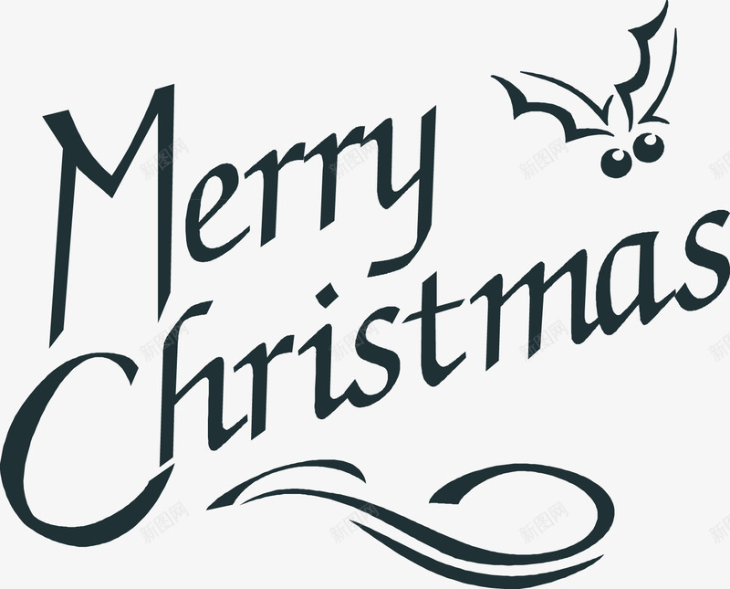 圣诞字体元素矢量图ai免抠素材_新图网 https://ixintu.com CHRISTMAS MERRY merry 圣诞节 字体设计 矢量图 线条 艺术字
