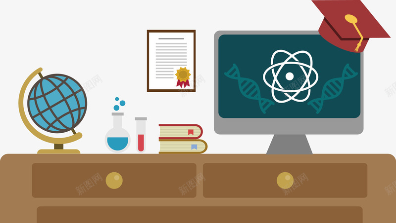 生物课堂矢量图ai免抠素材_新图网 https://ixintu.com 妗岄潰 鍒嗗瓙 鍗氬甯 鍦扮悆浠 鐢佃剳 矢量图