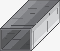 方形钢材方形透视钢材矢量图高清图片