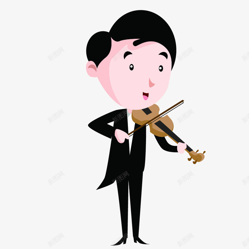 儿童乐器演奏png免抠素材_新图网 https://ixintu.com 小提琴 演奏 男士