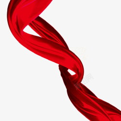 2016猴年素材红色丝带高清图片