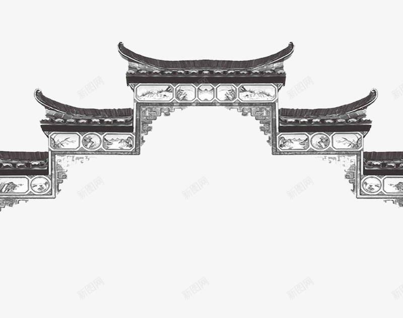 中式建筑png免抠素材_新图网 https://ixintu.com 中国风 古代建筑 古代牌楼 古风 古风房屋 建筑 房屋 牌楼 精巧 设计图纸