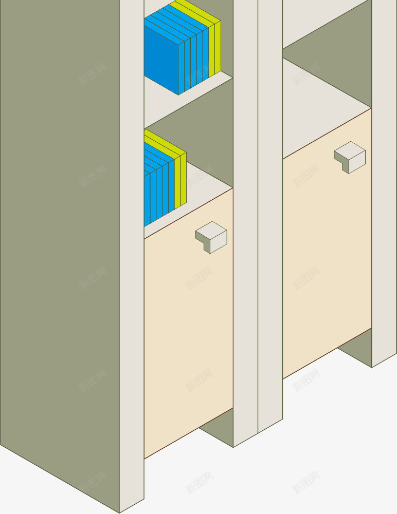 卡通档案柜矢量图ai免抠素材_新图网 https://ixintu.com PNG图 PNG图下载 创意卡通 卡通 卡通插图 家具 插图 柜子 档案柜 矢量图
