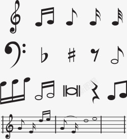 声乐艺术班声乐教学符号矢量图高清图片