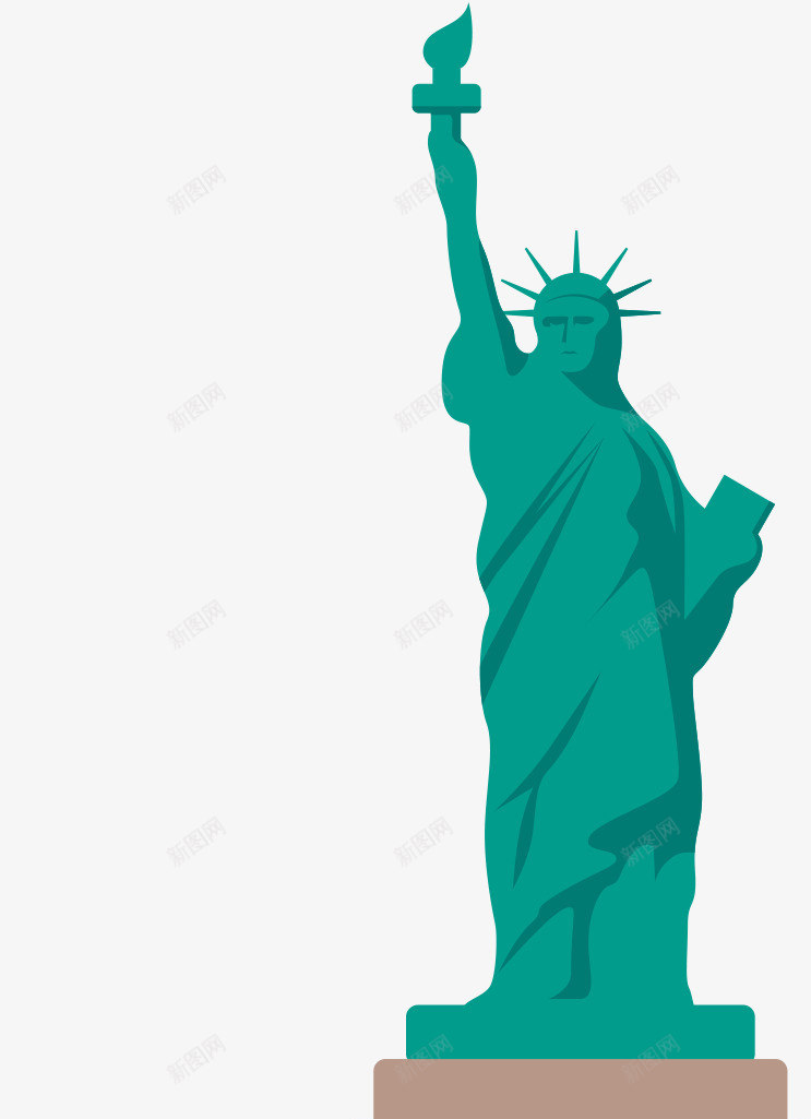 绿色自由女神像美国png免抠素材_新图网 https://ixintu.com 女神像 绿色 美国 自由