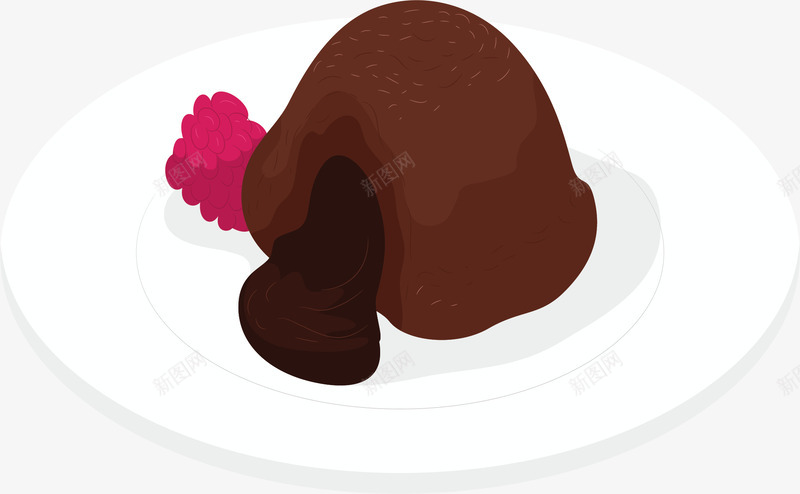 网红巧克力脏脏包png免抠素材_新图网 https://ixintu.com 巧克力 巧克力蛋糕 熔岩蛋糕 矢量png 脏脏包 蛋糕