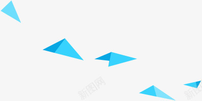 蓝色三角形几何装饰png免抠素材_新图网 https://ixintu.com 三角形 几何 蓝色 装饰