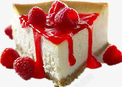 可口草莓乳酪芝士蛋糕高清图片