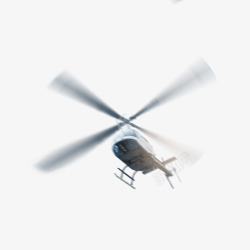 直升机飞行白装饰素材