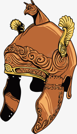 骑士头盔古代铜质头盔矢量图高清图片