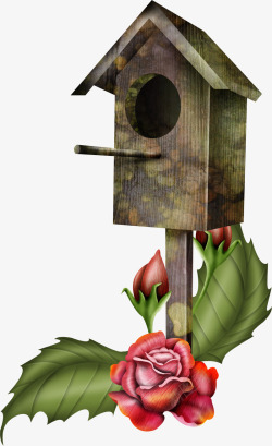 木制房子木制的鸟窝高清图片
