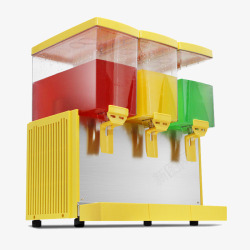 制冷双缸自助热冷饮机商用冷热三缸制冷果汁机高清图片