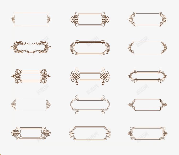 边框png免抠素材_新图网 https://ixintu.com 欧美风 花纹 边框