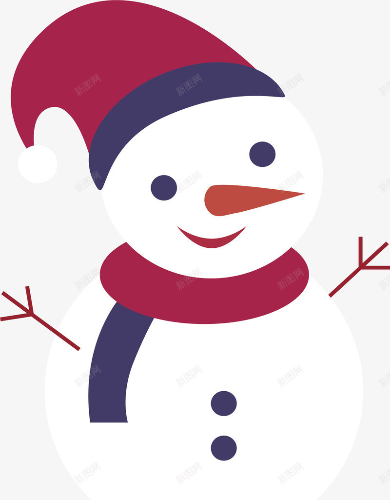 可爱卡通雪人矢量图ai免抠素材_新图网 https://ixintu.com 冬天 冬天雪人 卡通雪人 可爱雪人 矢量png 雪人 矢量图