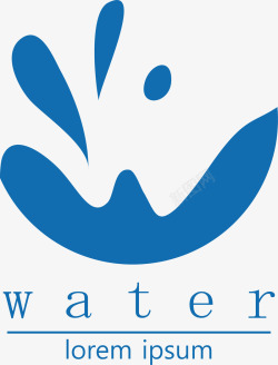 免扣水滴水花世界水资源标签标贴溅起的水花矢矢量图高清图片
