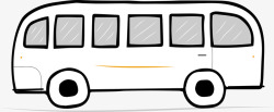 手绘旅游主题公交车矢量图素材