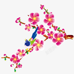 上的喜鹊梅花上的喜鹊高清图片