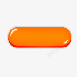 橙色水晶按钮素材