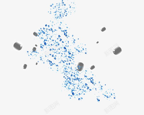 蓝色颗粒装饰png免抠素材_新图网 https://ixintu.com 气泡 海报效果装饰 蓝色 装饰素材 颗粒 黑色气泡