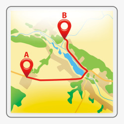 地图规划路程路线规划地图位置高清图片