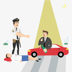 交通违规警察逮捕醉驾撞人事件高清图片