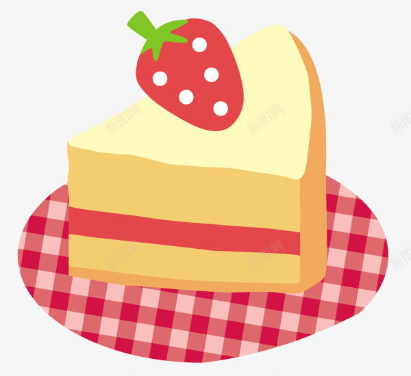 卡通糕点女生最爱草莓水果蛋糕png免抠素材_新图网 https://ixintu.com 卡通 女生 最爱 水果 糕点 草莓 蛋糕