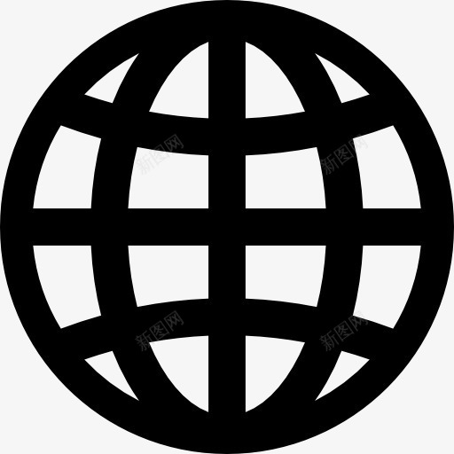 网络图标png_新图网 https://ixintu.com 互联网 圆圆网格 地图和国旗 地球 网格 网格的网格世界