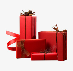 圣诞节包装盒红色礼物高清图片