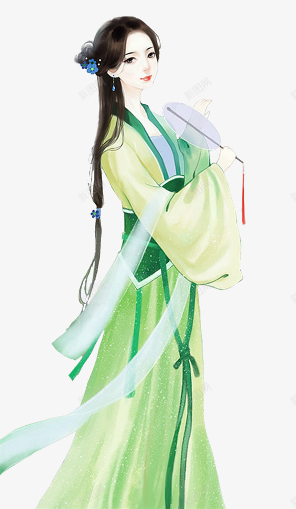 合成立绘绿衣女子古代画像png免抠素材_新图网 https://ixintu.com 古代 女子 成立 画像 绿衣