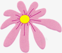 粉色可爱手绘花朵素材