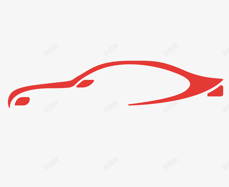 红色跑车汽车流线png免抠素材_新图网 https://ixintu.com PNG图片 汽车 汽车流线 汽车流线型 流线 矢量素材 红色 线条 跑车