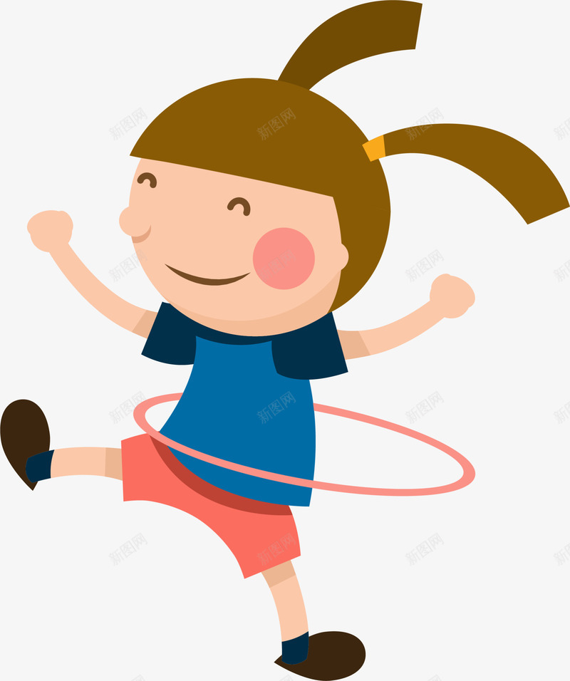 转呼啦圈的可爱女孩png免抠素材_新图网 https://ixintu.com 可爱女孩 呼啦圈运动 开心 手舞足蹈 转呼啦圈 锻炼