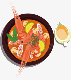 中国素菜新鲜蔬菜大虾焖菜矢量图高清图片