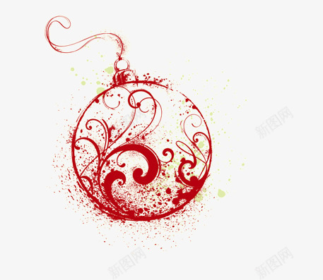 圣诞节挂饰片png免抠素材_新图网 https://ixintu.com 圣诞节素材 平安夜素材图片 漂亮的挂饰 红色的背景图片 装饰图片