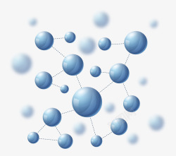 精美蓝色分子结构素材