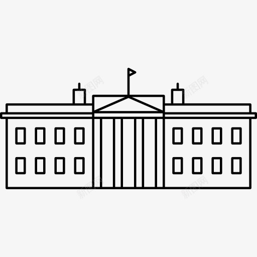 白宫图标png_新图网 https://ixintu.com 白宫 纪念碑 美国 美国总统