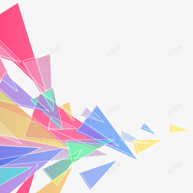 创意彩色三角形菱形元素png免抠素材_新图网 https://ixintu.com 三角形 元素 创意 彩色 彩色菱形 菱形