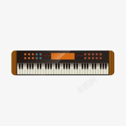 电子钢琴键盘矢量图素材