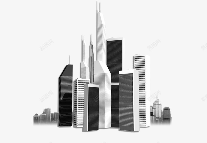 都市建筑png免抠素材_新图网 https://ixintu.com 现代建筑 都市建筑