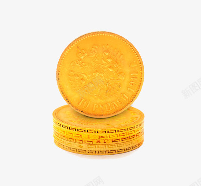 精致的黄色硬币png免抠素材_新图网 https://ixintu.com 圆形 收藏 纪念 雕刻