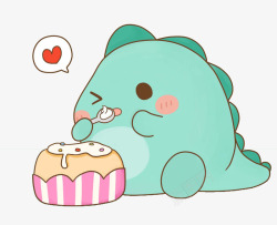 海狮吃蛋糕吃蛋糕的恐龙高清图片