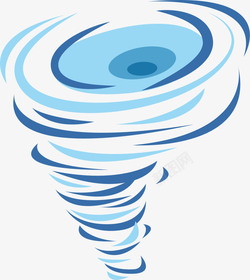 世界气象日蓝色卡通旋转龙卷风高清图片