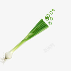 创意飞起的蔬菜卡通创意植物葱花矢量图高清图片