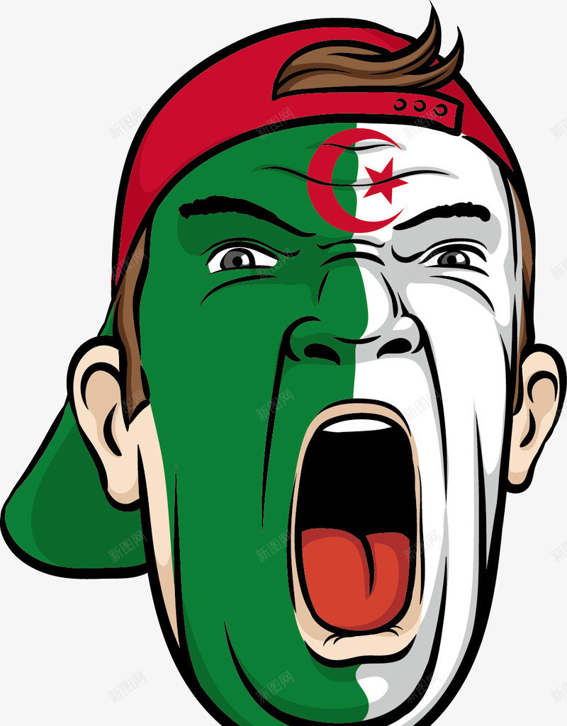 阿尔及利亚png免抠素材_新图网 https://ixintu.com 世界杯 国旗涂鸦 涂鸦