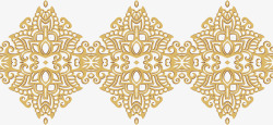 金黄色珠宝首饰装饰纹理图样矢量图素材