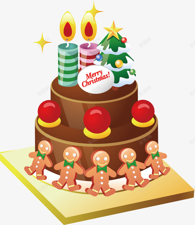 圣诞蛋糕装饰图案矢量图ai免抠素材_新图网 https://ixintu.com 图案 圣诞蛋糕 圣诞蛋糕装饰图案 装饰 矢量图