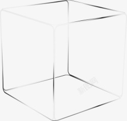 白色正方体立体正方形高清图片