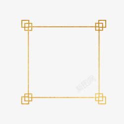 中国风金色方框边框素材